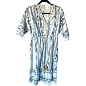 Black and White Swim Coverup US M